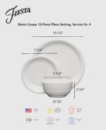 Bistro Coupe 12-Piece Dinnerware Set, Service for 4 - Image 4