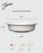 Classic Rim 10 1/2 Inch Extra Large Serving Bowl 80 OZ - Image 2